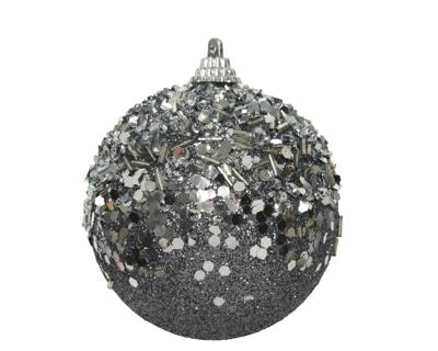 Kerstbal foam d8 cm warm grijs Decoris - Decoris
