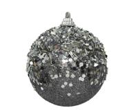 Kerstbal foam d8 cm warm grijs Decoris - Decoris - thumbnail