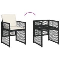 9-delige Tuinset poly rattan zwart - thumbnail