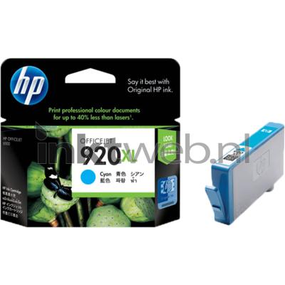 HP 920XL originele high-capacity cyaan inktcartridge HP 920XL originele high-capacity cyaan inktcartridge