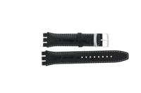Horlogeband Swatch (alt.) 516431.01.19.C Leder Zwart 19mm - thumbnail
