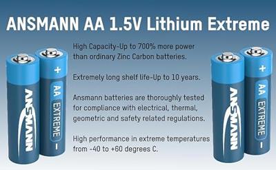 Ansmann Extreme AA batterij (penlite) Lithium 2850 mAh 1.5 V 2 stuk(s)