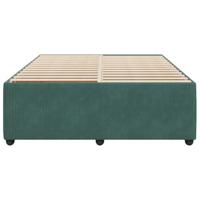 Bedframe zonder matras 140x200 cm fluweel donkergroen - thumbnail