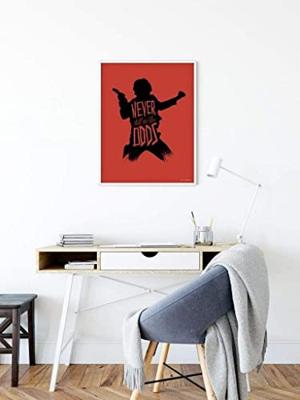 Kunstdruk Star Wars - Silhouette Quotes Han Solo 30x40cm