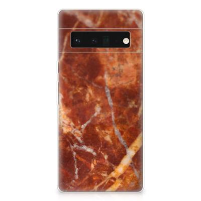 Google Pixel 6 Pro | TPU | Siliconen hoesje | Marmer Bruin