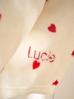 Bedrukte fleece deken. rood, bedrukt - thumbnail