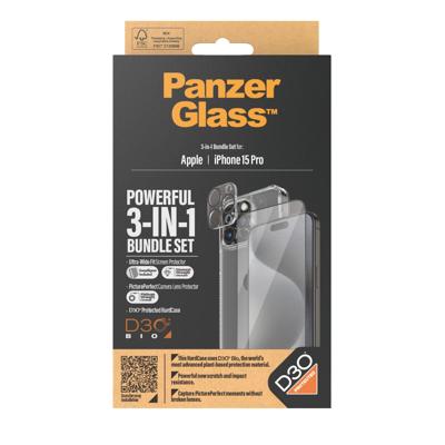 PanzerGlass 3-in-1-Pack B1173+2810 Screenprotector (glas) Apple iPhone 15 Pro 1 stuk(s) PanzerGlass 3-in-1-Pack B1173+2810 Screenprotector (glas) Apple iPhone 15 Pro 1 stuk(s)