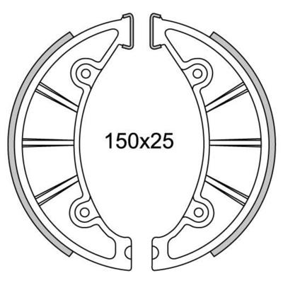 Newfren Remsegmentset GF1084 150mm voor grote naaf