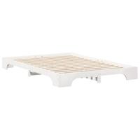 Bedframe met opslag Wit 140 x 220 cm Massief grenenhout - thumbnail