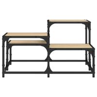 Salontafel 68x68x40 cm bewerkt hout sonoma eikenkleurig - thumbnail