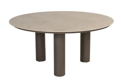 Arizona dining tafel keramiek sabia panna dia. 160 cm blad met poten 4SO - 4so