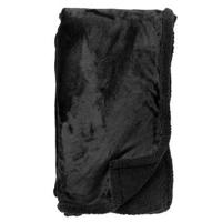 Dutch Decor Plaid 150x200 cm - STANLEY - fleece deken teddy - zwart - thumbnail