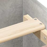 Bedframe met hoofd- en voeteneinde betongrijs 140x190 cm - thumbnail