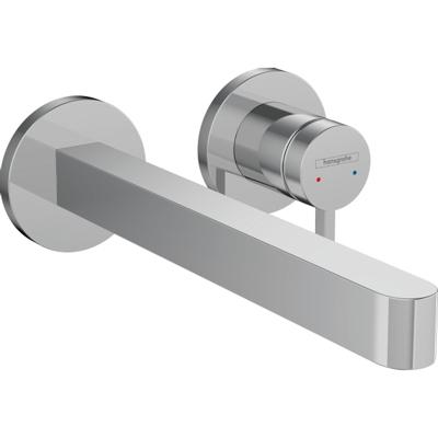 Hansgrohe Wastafelmengkraan Inbouw Finoris 2-gats 228 mm Voorsprong Met Afvoerplug Chroom