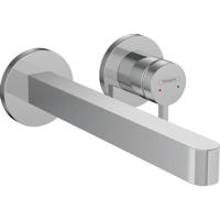 Hansgrohe Wastafelmengkraan Inbouw Finoris 2-gats 228 mm Voorsprong Met Afvoerplug Chroom - thumbnail