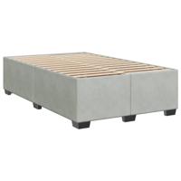 Boxspring met matras fluweel lichtgrijs 120x190 cm - thumbnail