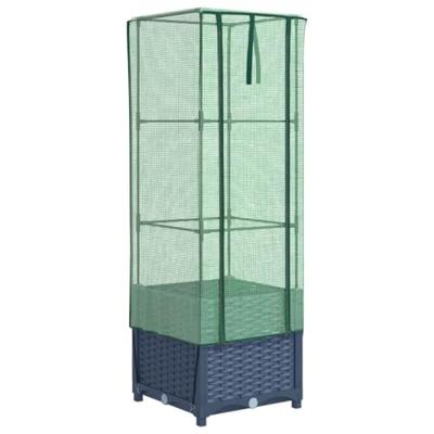 VidaXL Plantenbak verhoogd met kashoes 40x40x139 cm rattanlook