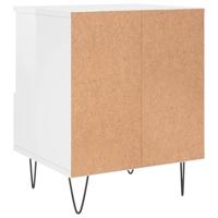 Nachtkastjes 2 st 40x35x50 cm bewerkt hout hoogglans wit - thumbnail