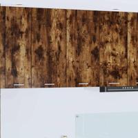 Hangkast Riga Gerookt eiken 80 x 31 x 80 cm Bewerkt hout - thumbnail