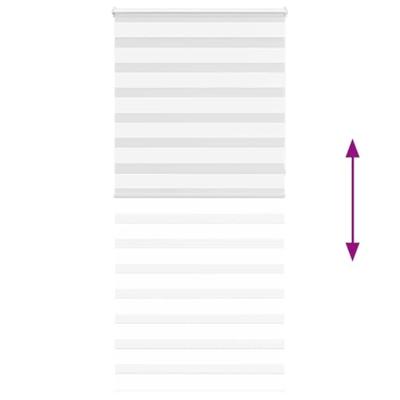 VidaXL Zebra rolgordijn 110x230 cm stofbreedte 105,9cm polyester wit