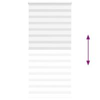 VidaXL Zebra rolgordijn 110x230 cm stofbreedte 105,9cm polyester wit - thumbnail