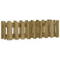 VidaXL Plantenbak verhoogd hekontwerp 100x30x30 cm geïmpregneerd hout - thumbnail