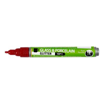 Creativ Company Glas- en porseleinstift glitter semi-dekkend - donkerrood Creativ Company Glas- en porseleinstift glitter semi-dekkend - donkerrood
