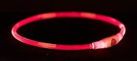 TRIXIE HALSBAND USB FLASH LIGHT LICHTGEVEND OPLAADBAAR ROOD 40X0,8 CM - thumbnail