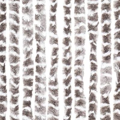 Vliegengordijn 118x220 cm chenille taupe en wit