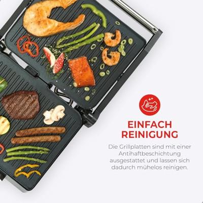 Bourgini Classic Contactgrill RVS/Zwart - thumbnail