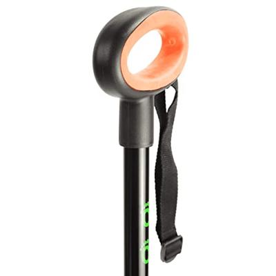 Flexfoot wandelstok met ovalen handvat zwart 70-96 cm