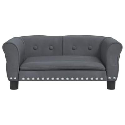 VidaXL Hondenmand 70x45x30 cm fluweel donkergrijs