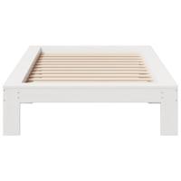 Bedframe zonder matras massief grenenhout wit 90x190 cm - thumbnail