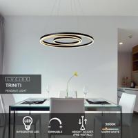 Lucide TRINITI - Hanglamp - Ø 80 cm - LED Dimb. - 3000K - Zwart - thumbnail