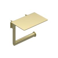 Toiletrolhouder IVY Met Planchet Geborsteld Mat Goud PVD - thumbnail