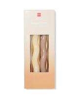 HEMA Dinerkaarsen ⌀2.2x25cm wave ivoor-naturel - 4 stuks (naturel) - thumbnail