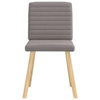 Eetkamerstoelen 6 st stof taupe - thumbnail
