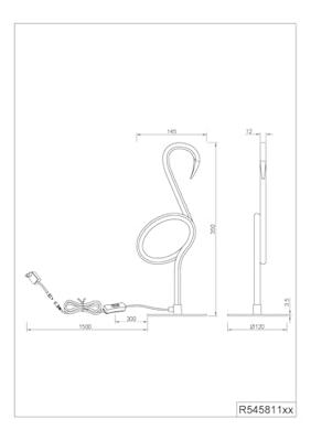 Trio Witte flamingo led tafellampIngo - R54581131