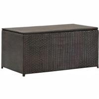 Tuinbox 100x50x50 cm poly rattan bruin - thumbnail