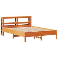 Bed met matras massief grenenhout wasbruin 140x190 cm - thumbnail