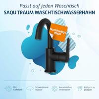 Saqu Dream draaibare wastafelkraan Mat zwart - thumbnail