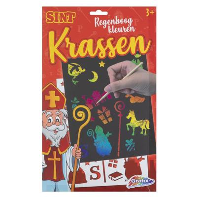 Grafix Sinterklaas krassen regenboog kleuren