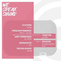 ArtSound: UNI20 Satelliet Speakers (2pc), 10 - 40 W - Wit - thumbnail