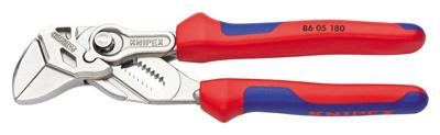 Knipex Sleuteltang | 180 mm Lengte | Tang en Schroefsleutel in Eén | Meer-Componentengrepen - 86 05 180 SB