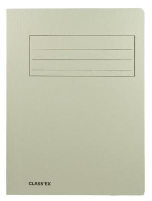 Class&apos;ex dossiermap, 3 kleppen ft 23,7 x 32 cm (voor ft A4), grijs