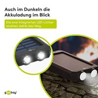 Goobay Goobay 49216 Solar Powerbank 8000 mAh, 2x USB-A Anschlüsse, LED-Anzeige, Schwarz 49216 Lader op zonne-energie Laadstroom zonnecel 200 mA 8000 mAh - thumbnail