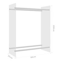 VidaXL Haardhoutrek 80x35x100 cm gehard glas transparant - thumbnail
