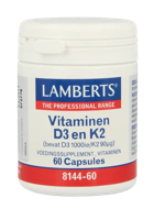 Lamberts Vitamine D3 En K2 Capsules - thumbnail
