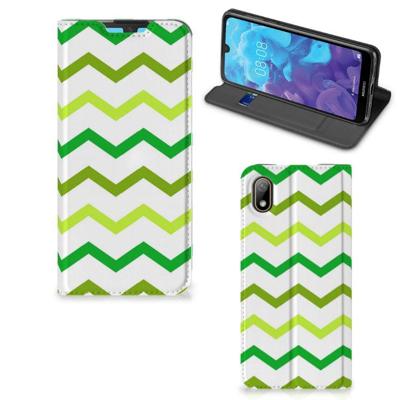 Huawei Y5 (2019) | Hoesje met Magneet | Zigzag Groen