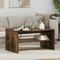 Salontafel Gerookt eiken 80 x 50 x 40 cm Bewerkt hout - thumbnail